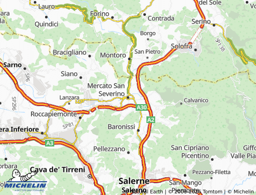 MICHELIN-Landkarte Mercato San Severino - ViaMichelin