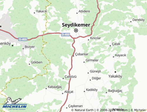 MICHELIN Çobanlar map - ViaMichelin