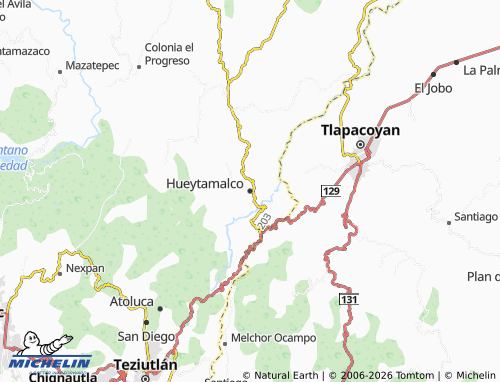 Mappa MICHELIN Hueytamalco - ViaMichelin