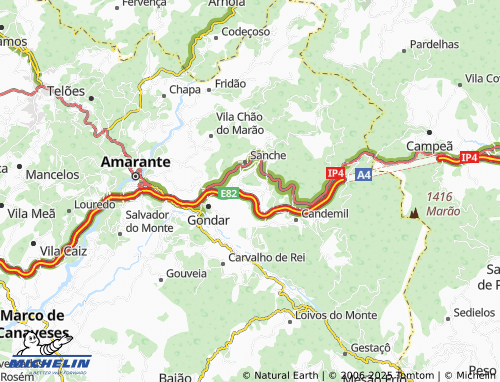 Mappa MICHELIN Lugar de Cima - ViaMichelin