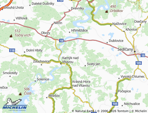 Mapa MICHELIN Drážkov - ViaMichelin