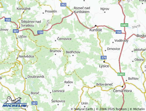 Mapa MICHELIN Bedřichov - ViaMichelin