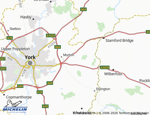 Carte MICHELIN Dunnington - ViaMichelin