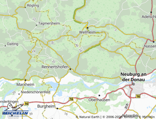 MICHELIN Mauern map - ViaMichelin