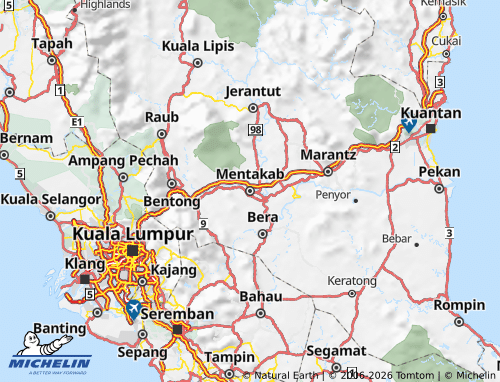 MICHELIN-Landkarte Temerloh - ViaMichelin