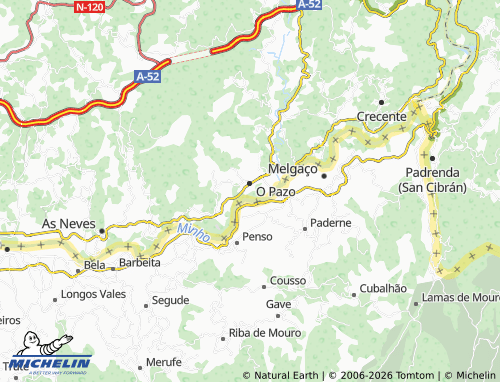 MICHELIN Regadas map - ViaMichelin