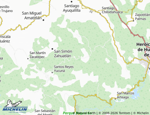 MICHELIN Santo Domingo Yolotepec map - ViaMichelin