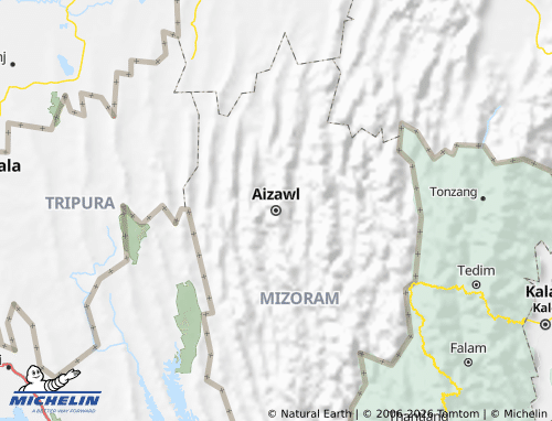 Mappa MICHELIN Mizoram - ViaMichelin