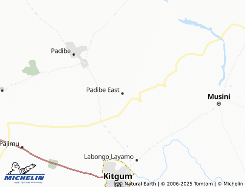 Carte MICHELIN Padibe East - ViaMichelin