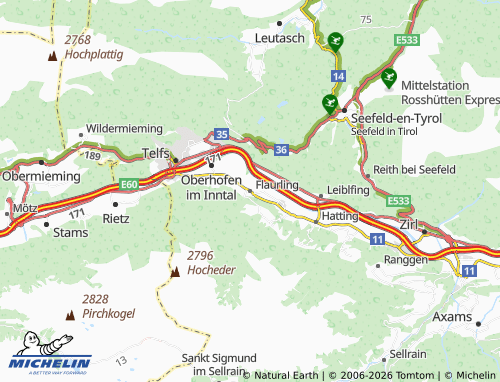 Mapa MICHELIN Flaurling - ViaMichelin