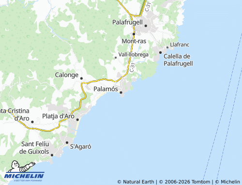 MICHELIN-Landkarte Palamós - ViaMichelin
