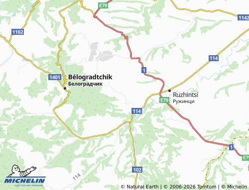 MICHELIN Varbovchets map - ViaMichelin