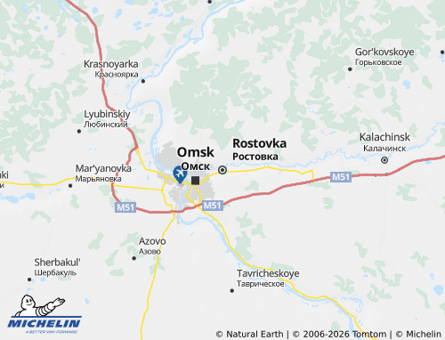 MICHELIN-Landkarte Omski Rajon - ViaMichelin