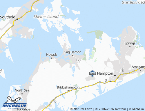 Mapa MICHELIN Sag Harbor - ViaMichelin