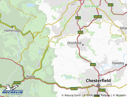 Carte MICHELIN Holmesfield - ViaMichelin
