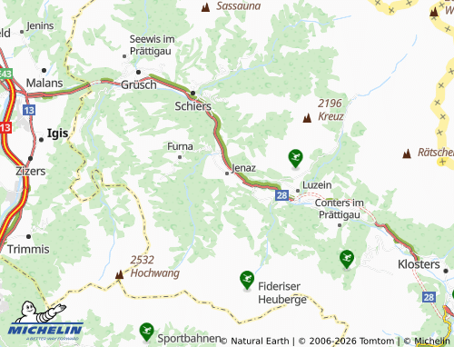 Mapa MICHELIN Jenaz - ViaMichelin