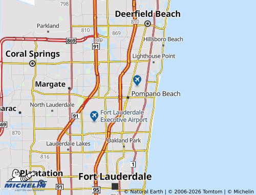 Carte MICHELIN Pompano Beach - ViaMichelin