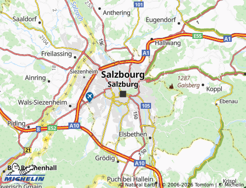 MICHELIN-Landkarte Salzburg - ViaMichelin