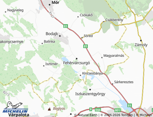Mappa MICHELIN Fehérvárcsurgó - ViaMichelin