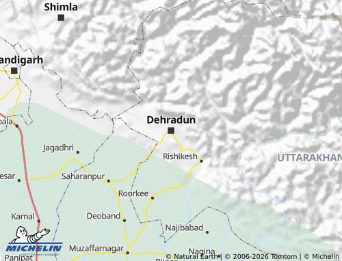 MICHELIN-Landkarte Uttarakhand - ViaMichelin
