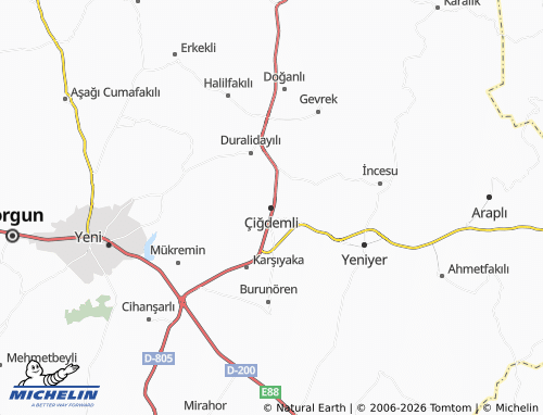 MICHELIN Çiğdemli map - ViaMichelin