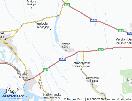 Mapa MICHELIN Myrne - ViaMichelin