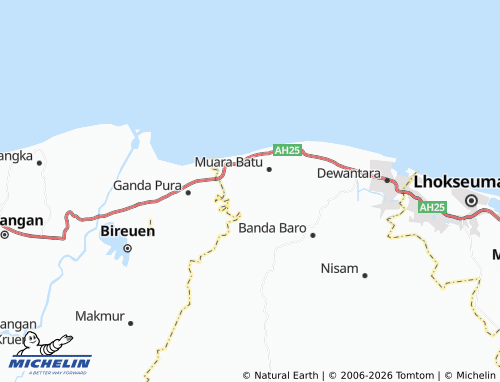 MICHELIN Teupin Banja map - ViaMichelin