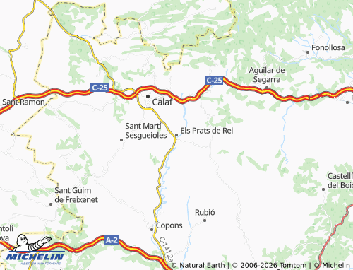 Carte MICHELIN Els Prats de Rei - ViaMichelin