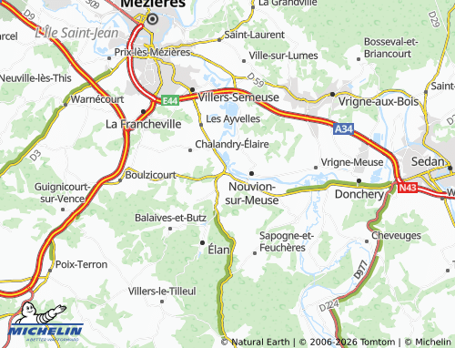 MICHELIN Flize map - ViaMichelin