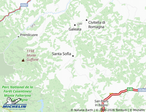 MICHELIN Santa Sofia map - ViaMichelin