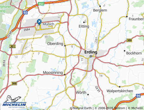 Mapa MICHELIN Aufkirchen - ViaMichelin