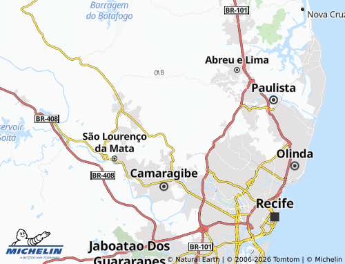 Mapa MICHELIN Pau Ferro - ViaMichelin