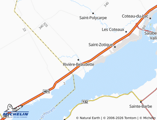 MICHELIN-Landkarte Rivière-Beaudette - ViaMichelin