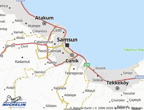 Mappa MICHELIN Canik - ViaMichelin