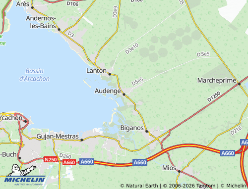 MICHELIN Audenge map - ViaMichelin