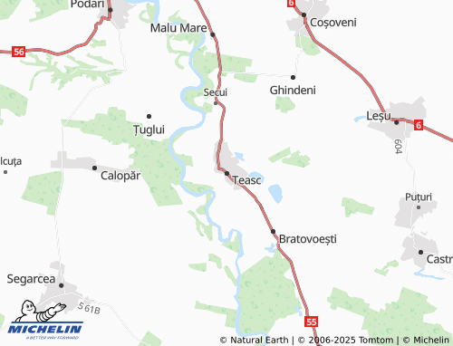 MICHELIN-Landkarte Teasc - ViaMichelin