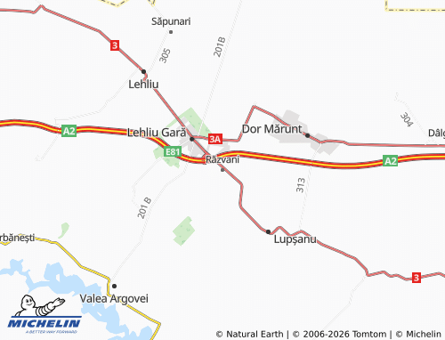 MICHELIN Răzvani map - ViaMichelin
