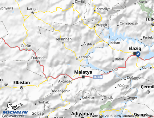 MICHELIN Yazıhan map - ViaMichelin
