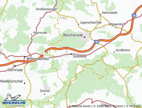 Mapa MICHELIN Sollstedt - ViaMichelin