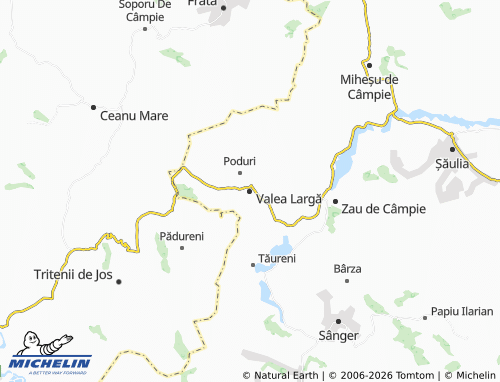 MICHELIN Valea Largă map - ViaMichelin