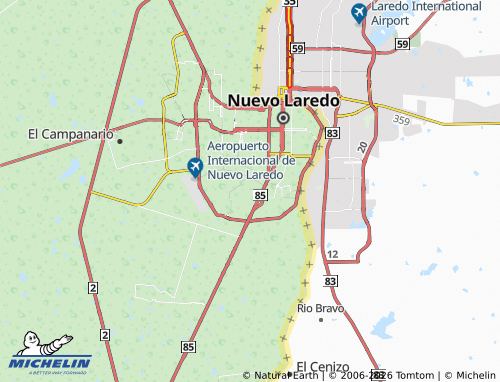 MICHELIN Los Aztecas map - ViaMichelin