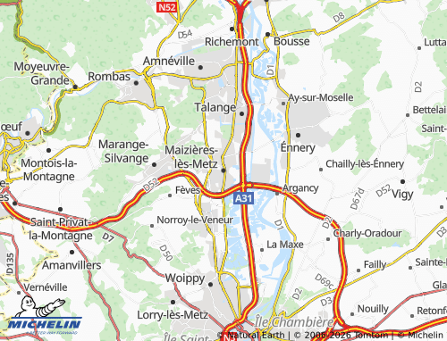 MICHELIN Maizières-lès-Metz map - ViaMichelin