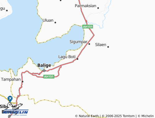 MICHELIN Lagu Boti map - ViaMichelin