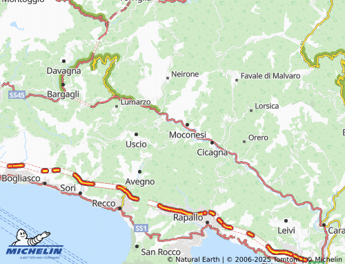 MICHELIN Tribogna map - ViaMichelin