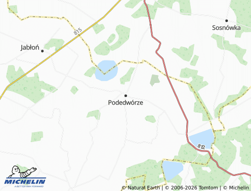 MICHELIN Podedwórze map - ViaMichelin