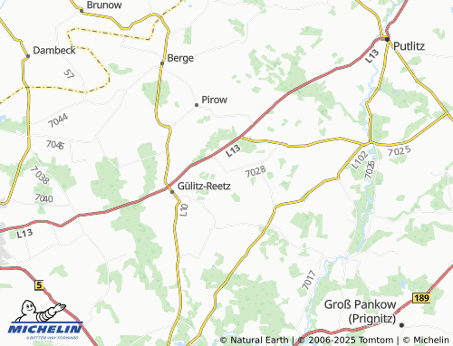 MICHELIN Wüsten-Vahrnow map - ViaMichelin