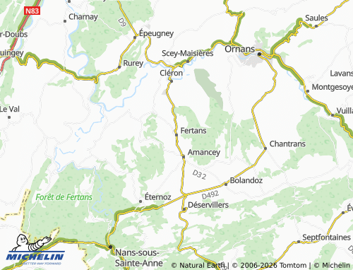 MICHELIN Fertans map - ViaMichelin