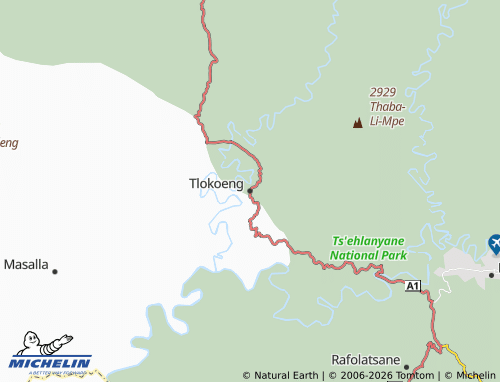 Mappa MICHELIN Tlokoeng - ViaMichelin