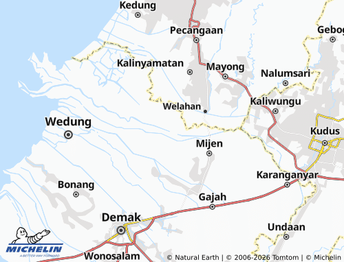 MICHELIN Ngelo Kulon map - ViaMichelin