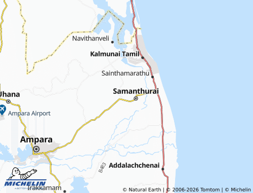 Mappa MICHELIN Sammanthurai 10 - ViaMichelin